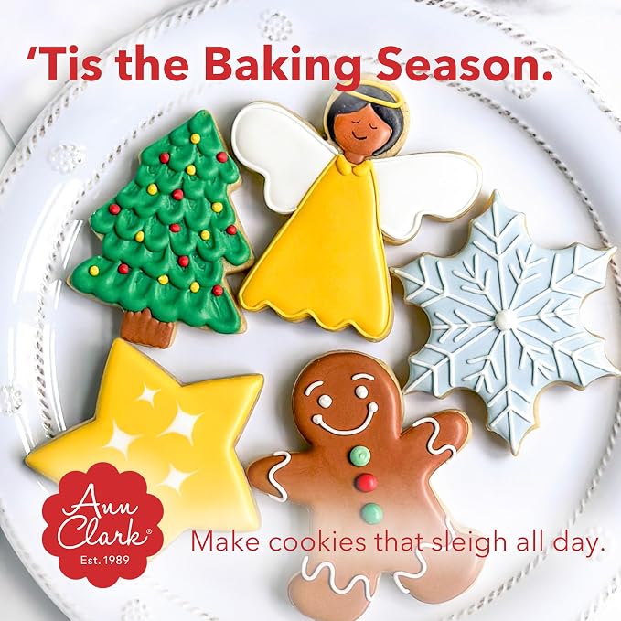 Ann Clark 3-pc. Vintage Christmas Cookie Cutter Set (Ugly Christmas Sweater, Vintage Truck with Tree & Lightbulb) Made in USA