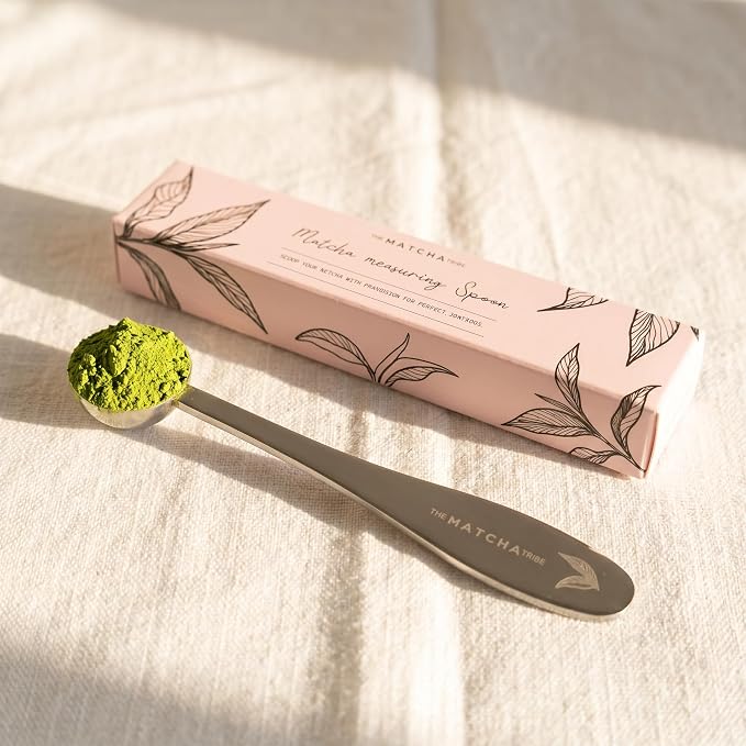 Silver Stainless Steel 1 Gram (1/2 Teaspoon) Matcha Measuring Spoon for Perfect Matcha Lattes.