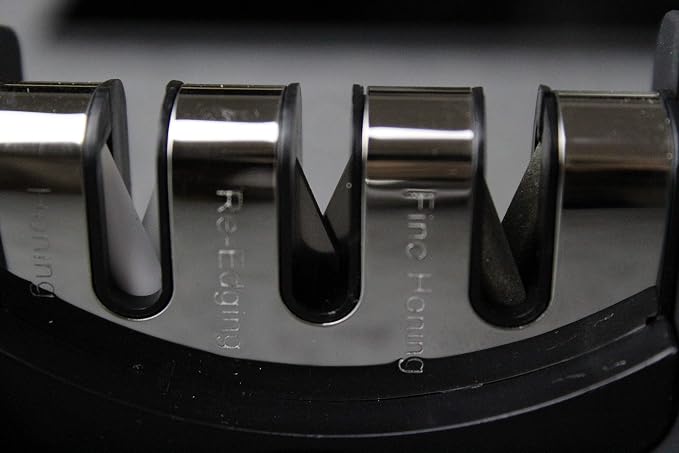 Taylors Eye Witness Professional Chef’s Kitchen Knife Sharpener - Three Stage Handheld Knife Sharpening Tool. Re-edging, Honing And Fine Honing For Many Blade Types. Non Slip Base.