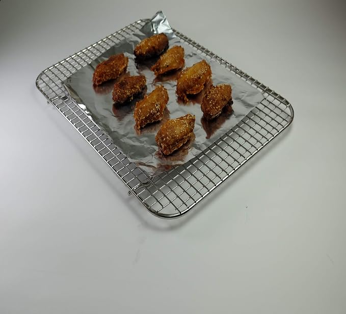 1/4 Sheet Pan Cooling Rack and Wire Grate Safe Rust-Resistant Heavy Duty (8.5"X12"X0.7")