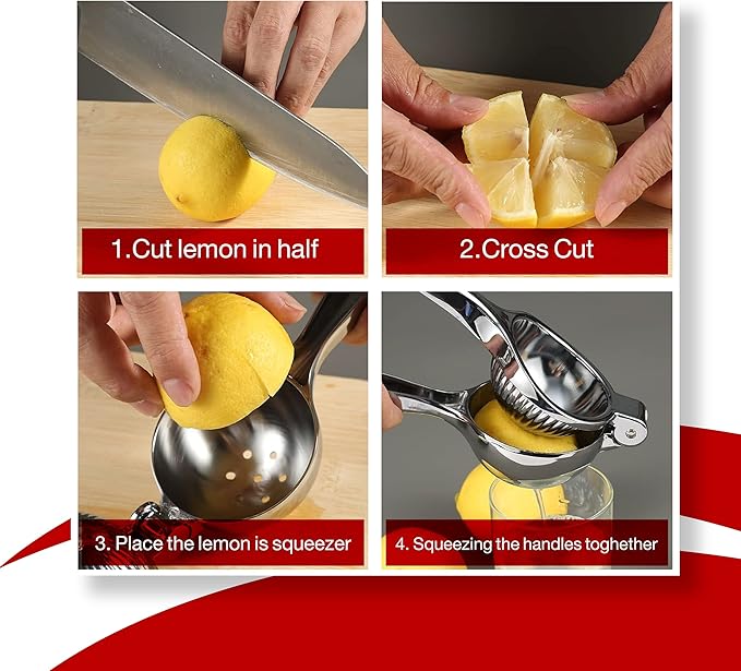 SAFi Premium Zinc Alloy Lemon Squeezer Manual Citrus Juicer Heavy-Duty Lime Press & Lemon Press Handheld Orange Juicer Durable Lime Squeezer And Lemon Juicer for Fresh Juice & Lemonade Hand Juicing