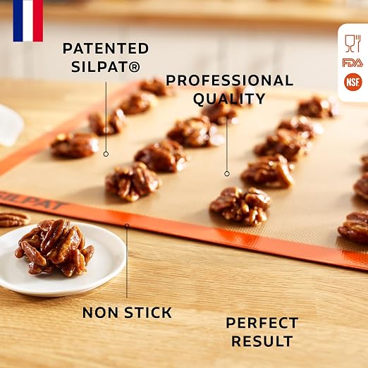 Silpat The Original Premium Non-Stick Silicone Baking Mat, Full Size, 16-1/2" x 24-1/2"