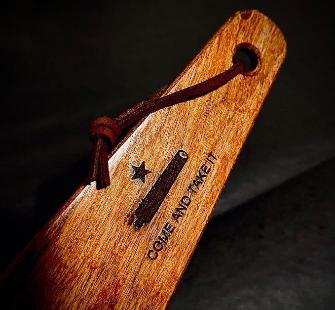 COWBOY SPATULA Mesquite Wood Spatula - Handmade in Texas, Made in USA,. Safe for nonstick, and cast iron cookware. Choose an Engraving! (Come and Take It - Cannon)