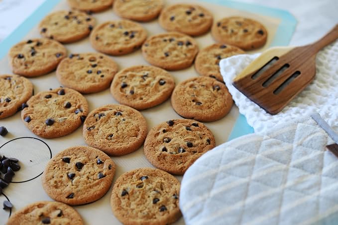 Macaron Baking Mat Silicone Non Stick, Full Sheet Reusable Pack of 2 Blue | Non-Stick Macaron Mat for Perfect Baking, Dishwasher & Oven Safe, For Macarons, Cookies, Bread and More, 16x24” (40x60cm)