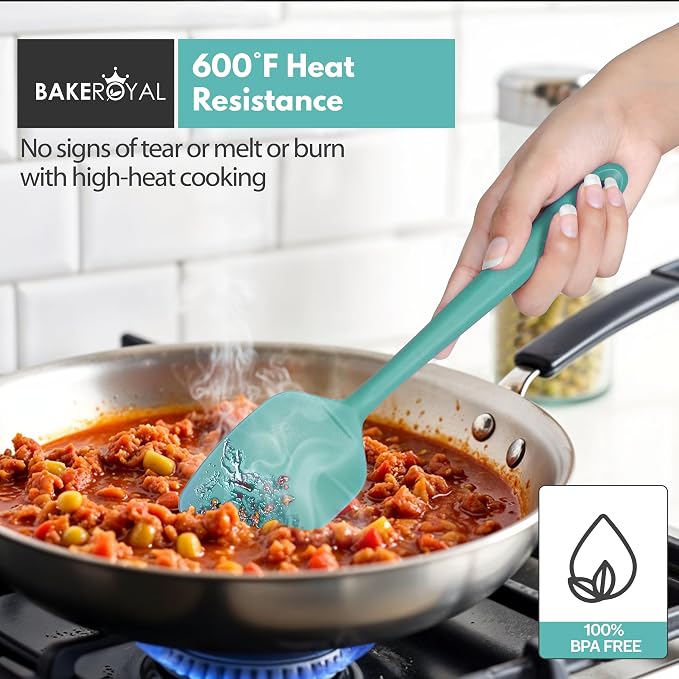 BakeRoyal Silicone Spatulas Set - Aqua