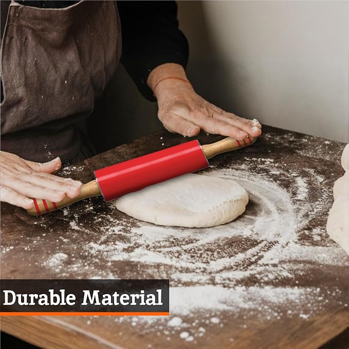 ZING! Premier Housewares Silicone Rolling Pin - Red
