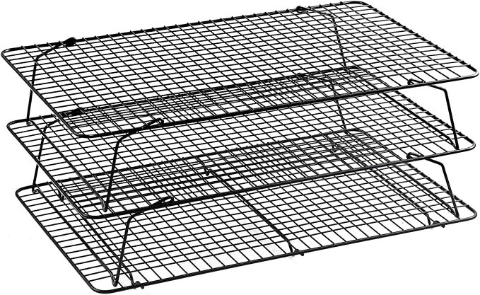 Pleafind 3 PCS Stackable Cooling Rack -16 x 10 Inch Wire Rack, Heavy Duty Stainless Steel Baking Racks, Cooling Racks for Cooking and Baking Cookie Pizza Cake, Oven and Dishwasher Safe