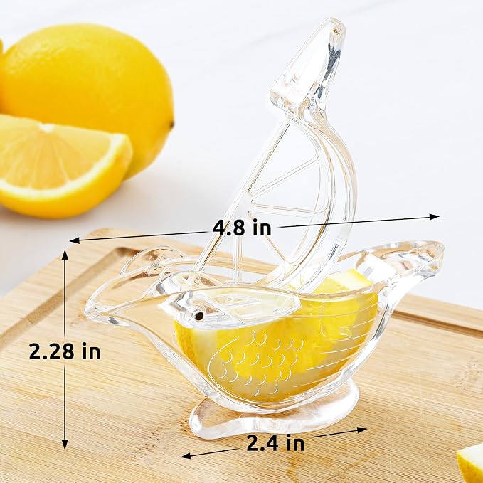 Zulay Kitchen Bird Lime Squeezer – Easy Bird Lemon Squeezer with Pour Spout – Durable Plastic Citrus Press for Lime Wedges & Slices – Fun Bird Design Juicer for Bar, Holiday Gifts – 2 Pack