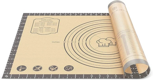 Baking Mat, 26" x 16" Large Silicone Non-slip Baking Pastry Mat with Measurement, Non Stick Silicone Mats for Kitchen Counter, Fondant Mat, Counter Mat, Dough Rolling Mat, Oven Liner, Pie Crust Mat