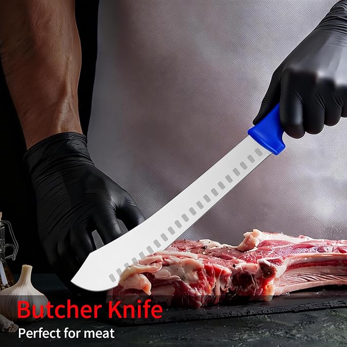 Stainless Steel Camping Knife - 5 PCS Chef Knives with Roll Bag, Kitchen Knife Set for Cutting Meat, Fruits & Vegetables