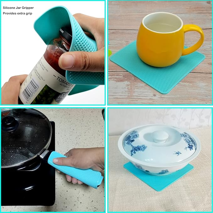 Jar Opener for Weak Hands, 5 in 1 Bottle Opener for Seniors with arthritis | Multifunctional Adjustable Lid Opener with Non-Slip Rubber Gripper Pad – Effortlessly Opens Jars, Bottles & Pop-Top Cans