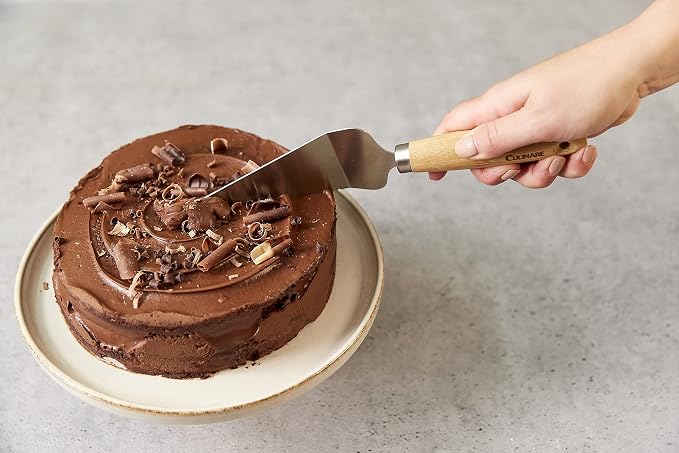 Culinare Naturals C70011 Cake Slicer/Server | Sustainable Bamboo/Stainless Steel | (L)270mm x (W)65mm | Cake Slicer, Cutter and Serving Tool/Kitchen Utensil | Metal Serrated Edge | Not Dishwasher Safe
