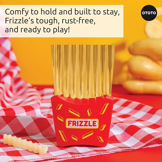 OTOTO Crinkle Cutter Knife - Cheese Slicer, Vegetable Cutter, Potato Cutter for Fries, Cool Kitchen Gadgets, Cute Kitchen Accessories, Funny, Unique Gifts, White Elephant Gifts, Quirky (Frizzle)