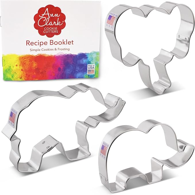 Ann Clark Elephant Cookie Cutters 3-Pc. Set Made in the USA
