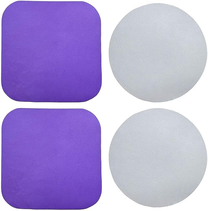 4 Pack Jar Opener Gripper Pads, Botter Opener Tool for Weak Hands, Rubber Jar Opener for Seniors with Arthritis (Purple,Grey)