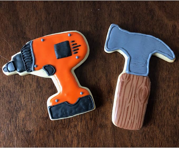 Ann Clark Father’s Day 5-Pc. Construction Tools Cookie Cutter Set, Made in USA, Cordless Drill, Hammer, Wrench, Pliers and House