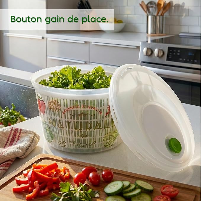 Snips Salad Spinner, Ulaop Vintage 4 LT, 25 x 25 x 15.5 cm Salad Spinners, Made in Italy