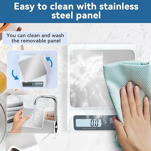 13lb/0.1g Precision Digital Food Scale - Meal Prep Kitchen Baking & Espresso Coffee - Gram Scale with Stainless Steel Platform & LCD Display