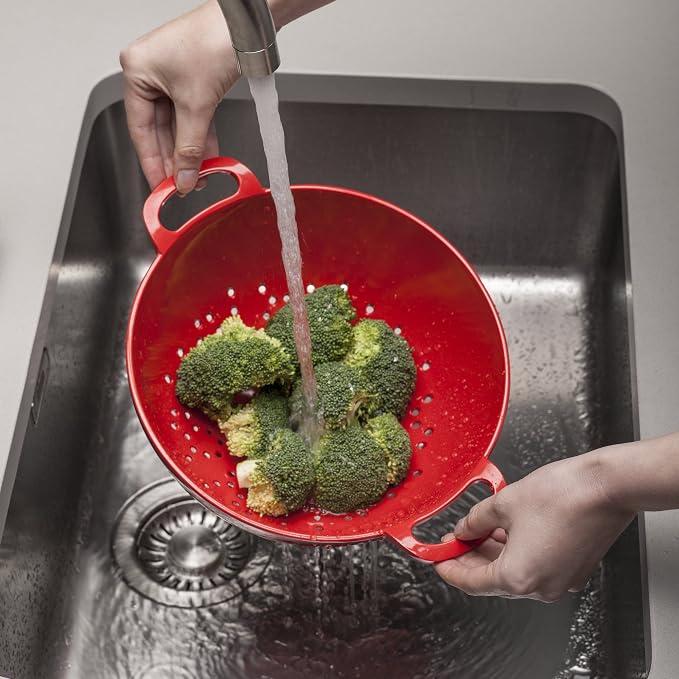 Zeal Melamine Colander 24cm, Red