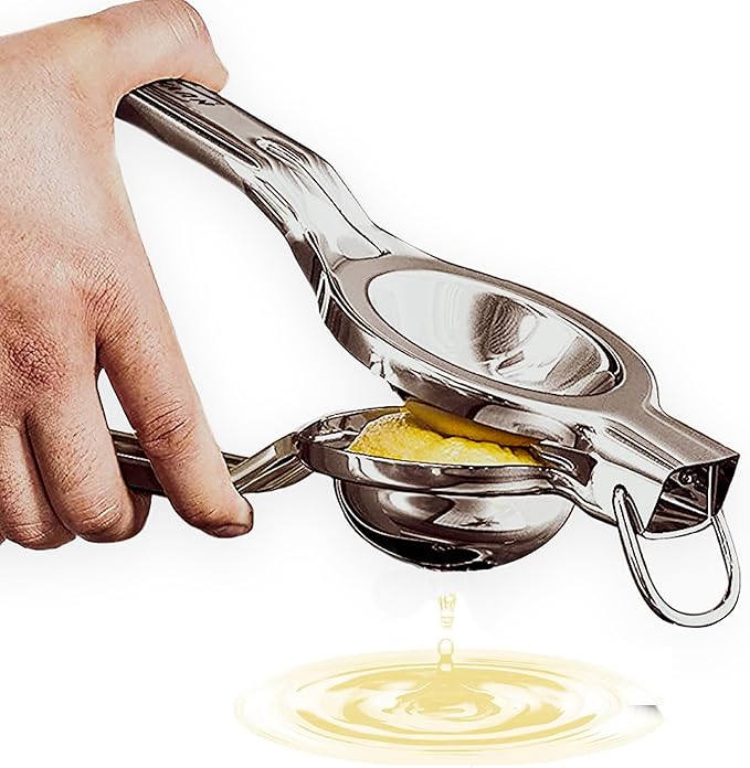 Innovee Group. 1 pack. Nuvantee Lemon Squeezer, Stainlees Steel Manual Citrus Press. Includes Lemon Recipes Ebook. Quality 18/10