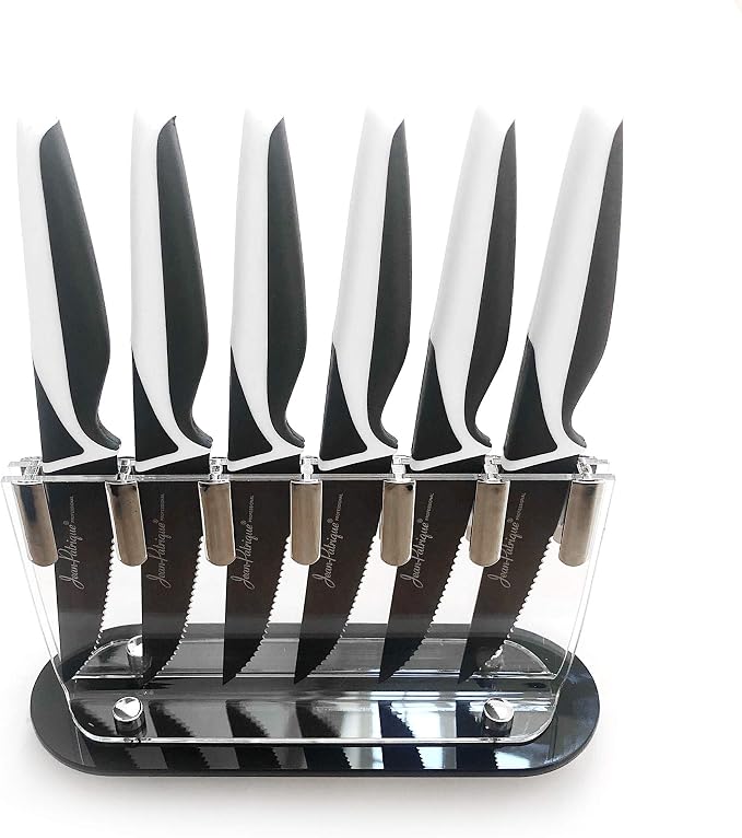 Jean-Patrique Steak Knives - Set of 6 (Black and White)