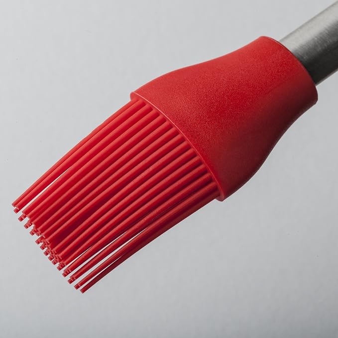 Zeal Pastry Basting Brush with Stainless Steel Handle, Silicone, Red, 26 x 4 x 26 cm