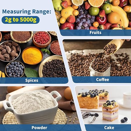 Folding Digital Kitchen Scale, Portable Food Scale, Travel Food Scale with LCD Display, Multiple Unit Conversion, Compact Small Scale for Measuring Intake of Healthy
