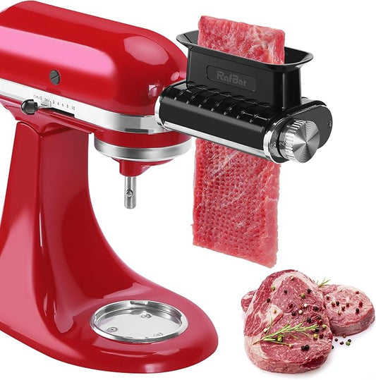 Adjustable Thickness Meat Tenderizer Attachment for Kitchenaid Stand Mixers, Meat Tenderizer Tool, Steak Cuber Processor Accessories, Dishwasher Safe, BPA Free Food Grade Plastic