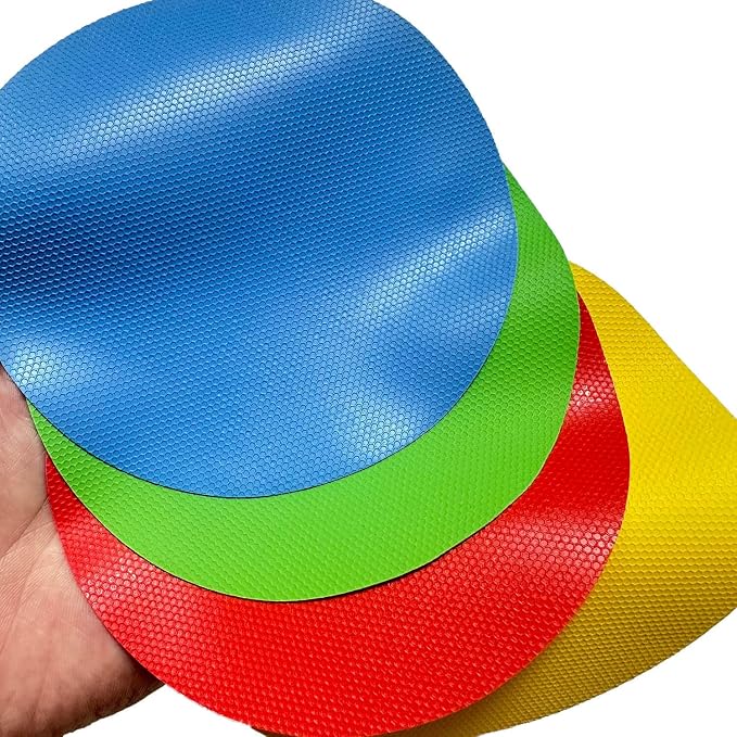 8 Pack Jar Opener Gripper, Rubber Jar Opener Gripper Pad for Seniors with Arthritis, Jar Lid Opener, Bottle Cap Opener for Weak Hands (Blue,Green,Red,Yellow)