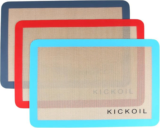 Silicone Baking Mats Set of 3, Non-Stick Reusable BPA-Free Oven Liners,100% Food-Grade Silicone Baking Sheets for Cookies, Macarons, Bread and Pastry,16.5'' x 11.6''(Half)