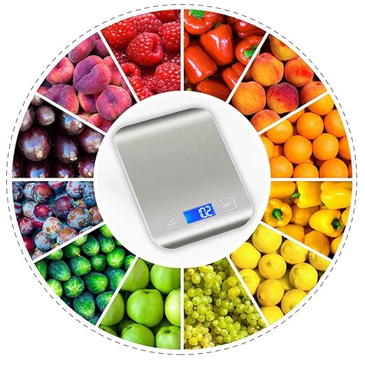 Food Scale, Kitchen Scale, Weight Scale Grams and Ounces | Weight Scale Grams and Ounces, For Weight Loss, Baking, Cooking, Keto and Meal Prep, LCD Display, 304 Stainless Steel