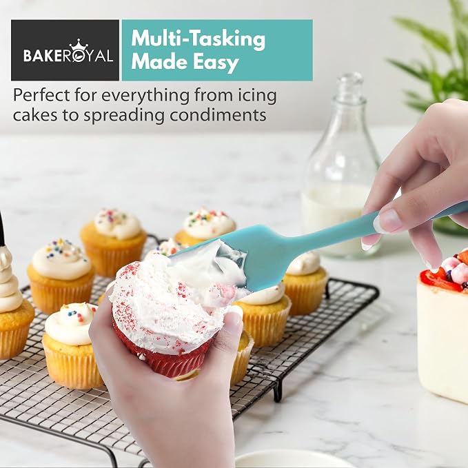 BakeRoyal Silicone Spatulas Set - Aqua