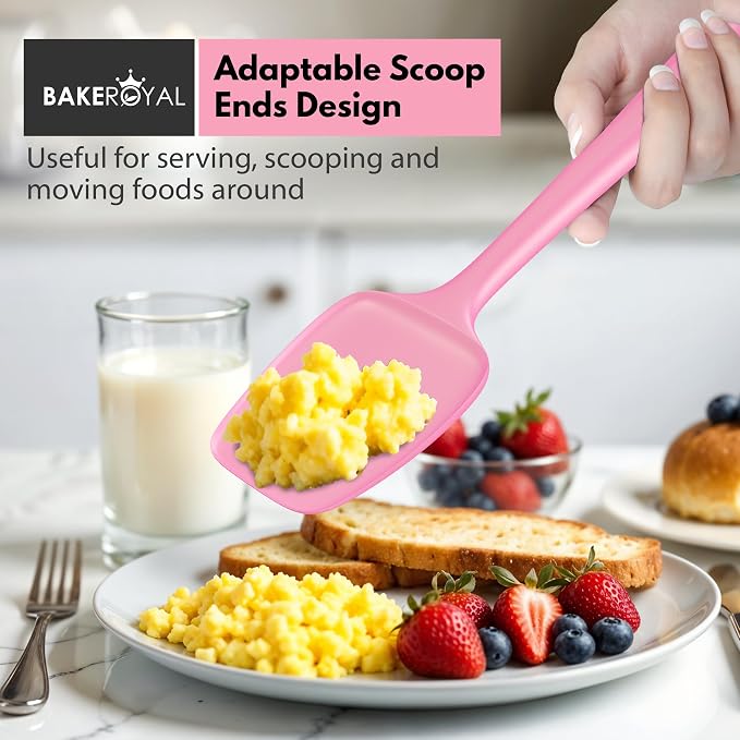 BakeRoyal Silicone Spatulas Set - Pink