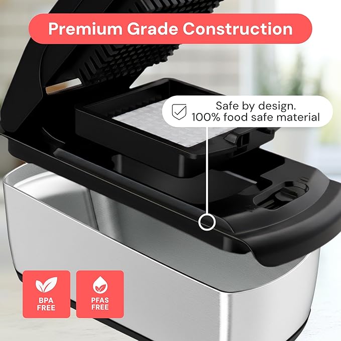 Fullstar Pro Original Vegetable Chopper & Mandoline - Chopper & Mandoline Lids - Food Chopper with Container, Fruit Slicer Onion Dicer - All-in-One Prep Tool - Kitchen Gadgets & Gifts (14 in 1, Steel)