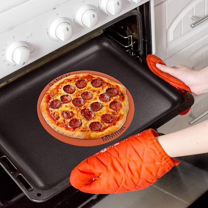 Best German Silicone Baking Mats - 9 inch | Set of 2 Round Non-Stick Reusable Air Fryer Linner, Non Slip, BPA Free, PFOA Free, Non-toxic, Dishwasher Safe
