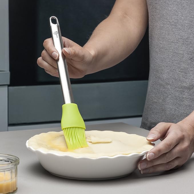 Zeal Pastry Basting Brush with Stainless Steel Handle, Silicone, Lime Green, 26 x 4 x 26 cm