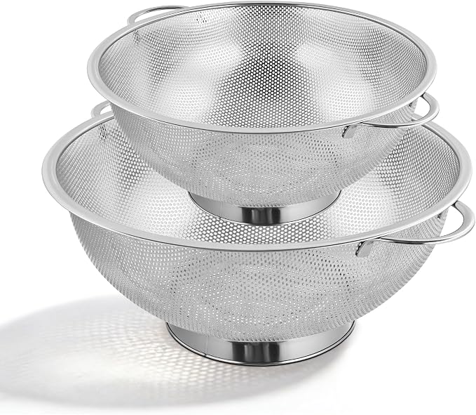 Kaishun Stainless Steel Colander Set, Strainer for Kitchen Food