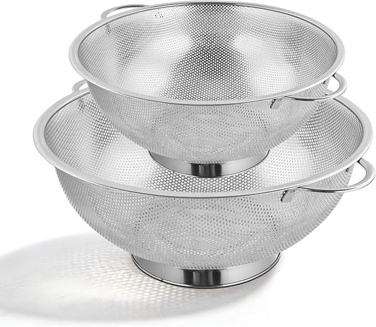Kaishun Stainless Steel Colander Set, Strainer for Kitchen Food