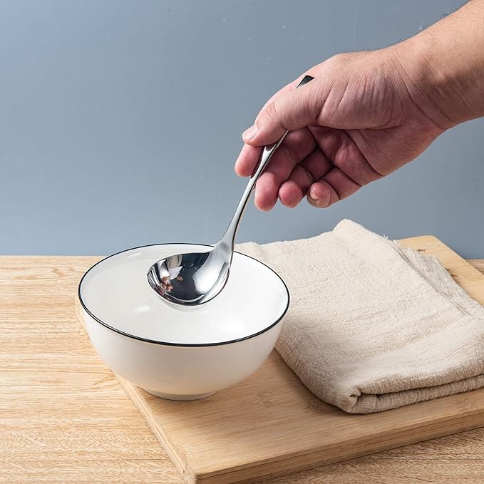 IMEEA 7.6-Inch Small Serving Ladle, 18/10 Stainless Steel Gravy Spoon for Sauce & Dressing