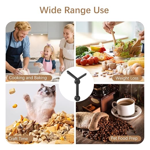 Folding Food Scale, Digital Kitchen Scale, Portable Food Scale Travel Scale for Food, Collapsible Mini Pocket Scale Grams and Ounces, Ideal for Diet Calorie Control Compact Kitchen (Black)