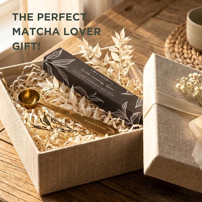 Golden Stainless Steel Matcha Measuring Spoon 1 Gram (1/2 Teaspoon) for Perfect Servings.