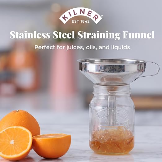 KILNER Stainless Steel Straining Funnel, 1 EA