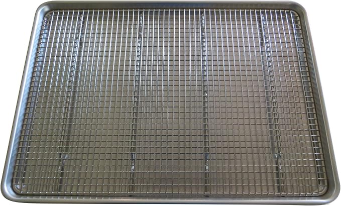 Stainless Steel Wire Cooling Rack-14"x20"-Ultra Heavy Duty, Commercial Grade, Extra Large-Cool Cookies, Cakes & Bread-Perfect for Baking Meat & Bacon-Fits 3/4 Big Sheet Pan-Oven & Dishwasher Safe