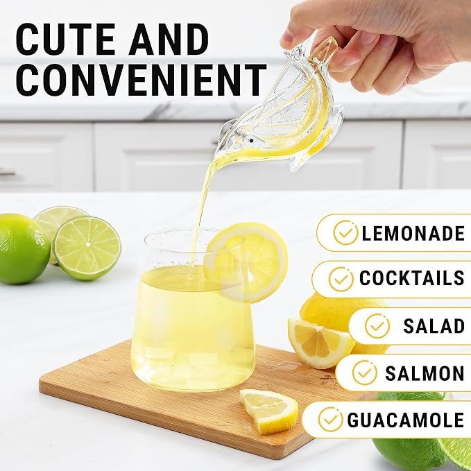 Zulay Kitchen Bird Lime Squeezer – Easy Bird Lemon Squeezer with Pour Spout – Durable Plastic Citrus Press for Lime Wedges & Slices – Fun Bird Design Juicer for Bar, Holiday Gifts – 2 Pack