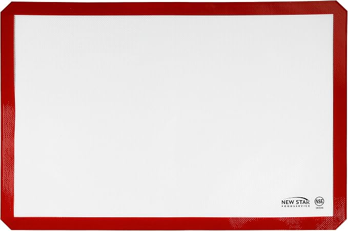 New Star Foodservice Commercial Grade Silicone Baking Mat Non-Stick Pan Liner, 17 x 25 inch (Full Size)