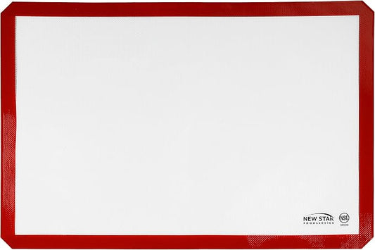 New Star Foodservice Commercial Grade Silicone Baking Mat Non-Stick Pan Liner, 17 x 25 inch (Full Size)