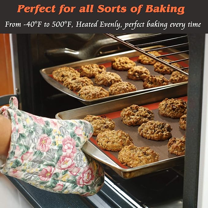 Best German Silicone Baking Mats - 8 inch | Set of 2 Square Non-Stick Reusable Air Fryer Linner, Non Slip, BPA Free, PFOA Free, Non-toxic, Dishwasher Safe