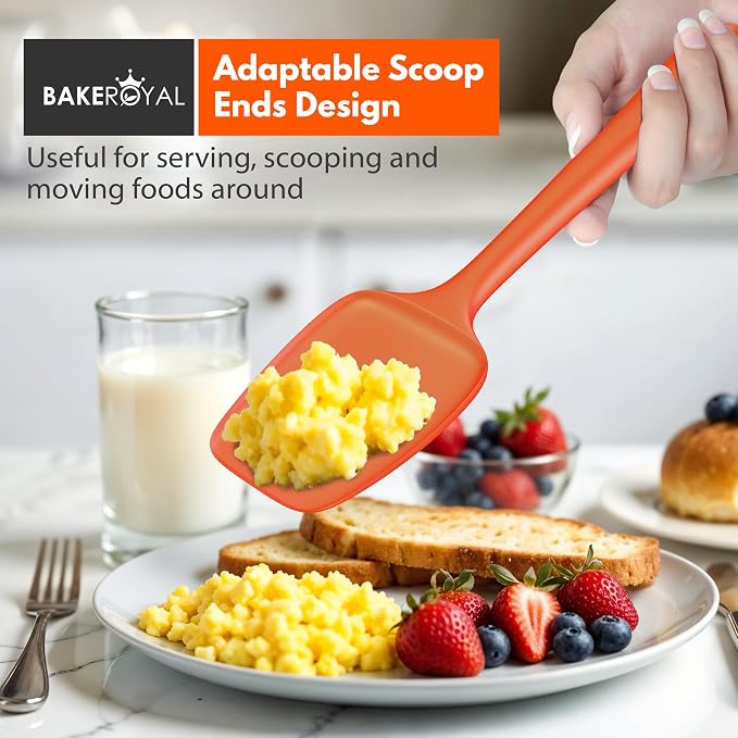 BakeRoyal Silicone Spatulas Set - Orange