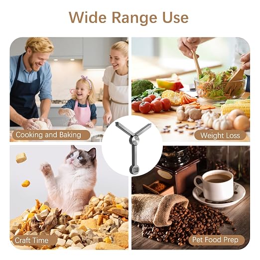 Folding Food Scale, Digital Kitchen Scale, Portable Food Scale Travel Scale for Food, Collapsible Mini Pocket Scale Grams and Ounces, Ideal for Diet Calorie Control Compact Kitchen (Silver/Black)