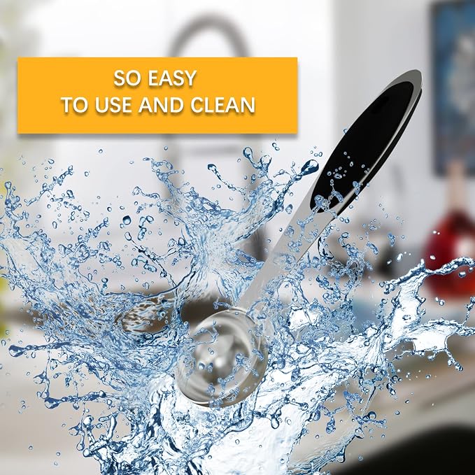 4PCS 1Tbsp(15ml, 1/2oz) Measuring Spoon, Stainless Steel Measure Scoop | Accurate, BPA-Free, Dishwasher Safe, Silicone Grip, Engraved Marking, Kitchen Essential